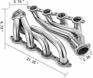 Shorty Swap Header Exhaust Manifold Fit Chevrolet LS1 LS6 LSX LS2 V8 Stainless