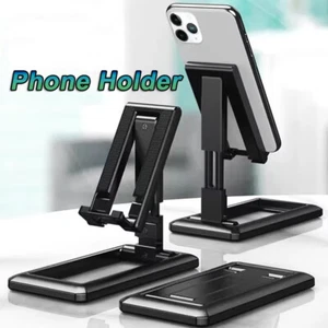 iPad Tablet iPhone Desk Stand Mobile Adjustable Folding Portable Holder Clear - Picture 1 of 9