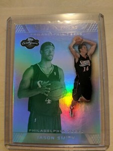 2007-08 Topps Co-Signers Silver Green Foil /19 Jason Smith Derrick Byars 76ers