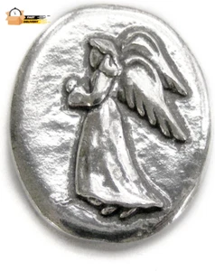 Angel/Faith Pocket Token (Coin) Handcrafted Pewter Lead-Free CN-2 - Imagen 1 de 12