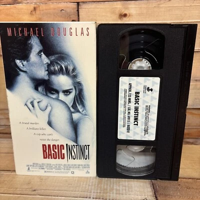 Basic Instinct VHS VCR Video Tape Used Michael Douglas - Image 1 of 4