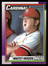 1990 Topps #261 Whitey Herzog St. Louis Cardinals