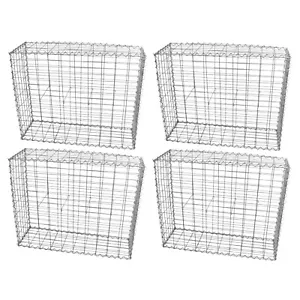 4 er Set Gabionen Steinkorb Steingabione Gabionen Wand Drahtkorb 100x80x30 - Bild 1 von 12