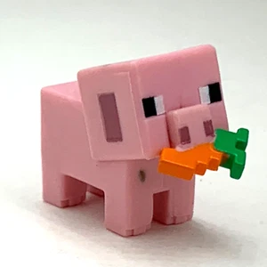 Minecraft Pig With Carrot 1" Mini Figure Toy - Picture 1 of 7