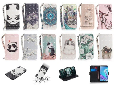 Leather 3D Painted Wallet Phone Case For Motorola E20 E40 E13 E22 E6i E32 E30 E7 - Image 1 of 4