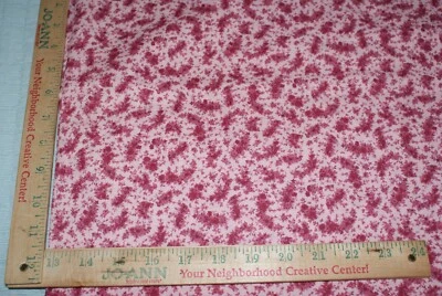 Fondo Blanco Polvoriento Rosa Flor Tela General Algodón Acolchado 1 Yd+ 35 x44 Foto 1 de 3