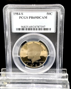 1984 S 50C Kennedy Half Dollar Proof PCGS PR69DCAM #633 - Picture 1 of 4