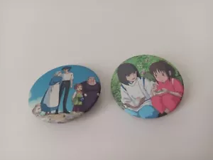 Set 2 Studio Ghibli Pins Spirited Away Howl's Moving Castle Pinback Anime - Bild 1 von 4