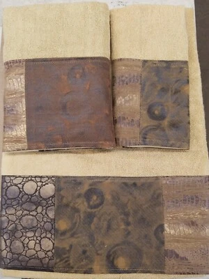 Zambia Cobre 3 Piezas Popular Baño Baño Baño Bañera, Mano, Juego de Toallas Foto 1 de 2