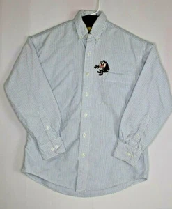 Warner Bros. Tazmanian Devil Striped Collar Button Down Shirt Men's Size XS - Picture 1 of 7