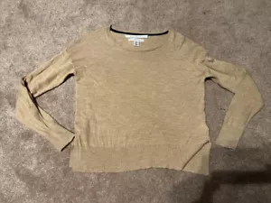 Max Studio 100 % extrafeiner kleiner Pullover aus Merinowolle hellbraun - Bild 1 von 8