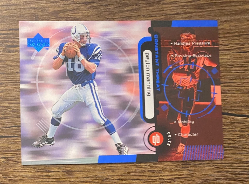 1998 Upper Deck Constant Threat Peyton Manning #CT2 Rookie HOF #P1525 - Image 1 of 1