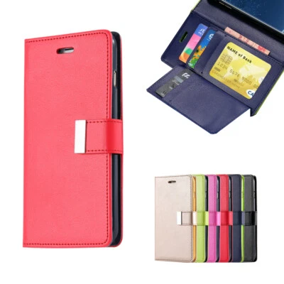For Samsung Galaxy S21 S22 S23 S24 S25 Ultra Plus FE Wallet Leather Case Cover - image 1 of 4