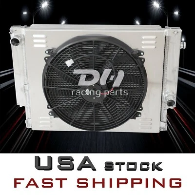 Radiador completo de aluminio para BMW E36 323i 325i 328i MT 1992-1999 + ventilador de 16" + cubierta Foto 1 de 4