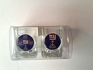 NY Giants Super Bowl XLVI (46) Shot Glasses-Set of 2 NFL Officially Licensed - Picture 1 of 3