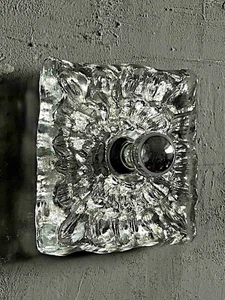 Peill & Putzler Eisglas Lampen ICE Glass 60er Jahre Mid Century Wandleuchten - Bild 1 von 9