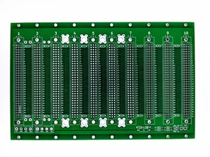 10 slot Backplane Microbus Eurocard bus card PCB 96pin 3U 40HP DIN41612 FR4 - Picture 1 of 8