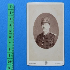 Altes CDV-Foto: Portrait eines Soldaten des 114. RI (19.) in Parthenay - Bild 1 von 2