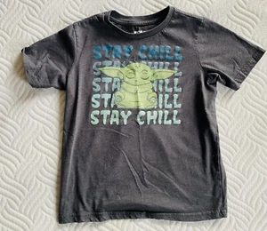 Star Wars Youth T Shirt Grogu The Child Size M (8) Stay Chill Baby Yoda - Picture 1 of 2