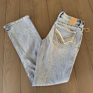 Jeans nero fibbia bootcut uomo 30x32 vestibilità 48 blu chiaro denim elasticizzato premium - Foto 1 di 15