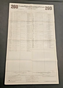 1938 St Louis Terminal Railroad Association Employee Joint Timetable Poster R266 - Picture 1 of 20