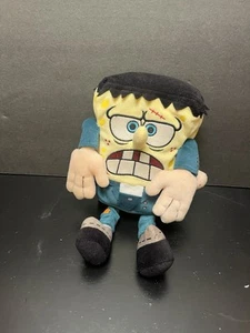 2004 Ty Halloween Spongebob Frankenstein Costume Beanbag Plush 9” Nickelodeon - Picture 1 of 6