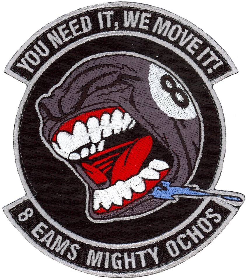 USAF 8th EXPEDITIONARY AIR MOBILITY SQUADRON MIGHTY OCHOS PATCH - Image 1 of 1