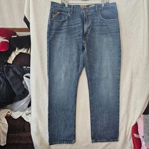 Ariat Jeans Relaxed Boot Cut M2 Men’s 36x32 Medium Wash Blue Denim Pants - Picture 1 of 15