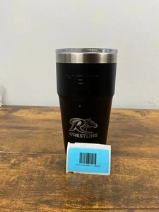 Yeti Rambler 16oz Stackable Tumbler Black Authentic Custom Wrestling Logo - Bild 1 von 5