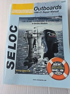 Seloc 18-01312 Marine Manual Johnson/Evinrude 1990-2001 Outboard 1-4 Inline - Picture 1 of 6