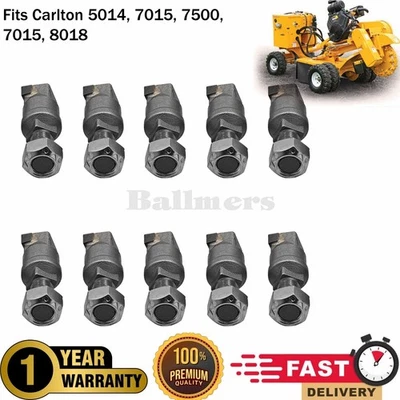 BALLMERS 10 Pack Stump Grinder Teeth 04501311 For Carlton 5014, 7015, 7500, 7015,8018