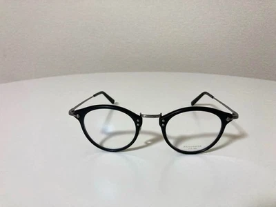 MASUNAGA GMS-805 Eyeglass Frames Black x Gunmetal Used with Case - Image 1 of 4