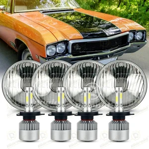 4PCS 5 3/4 5.75" LED Headlights HI/LO Beam for Buick Skylark 1961-1972 GS 455 - Picture 1 of 24