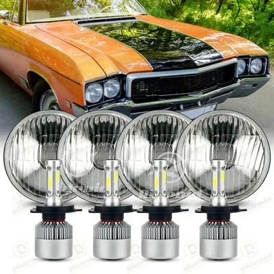 4 PIEZAS 5 3/4 5,75" LED faros haz HI/LO para Buick Skylark 1961-1972 GS 455 Foto 1 de 4