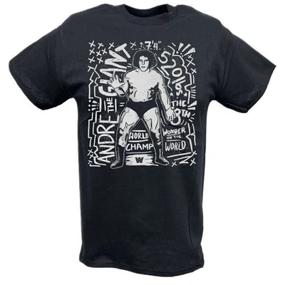 Camiseta negra Andre The Giant arte gráfico Foto 1 de 4