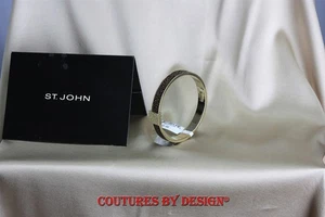 St John Knits Pulsera de Pulsera Delgada de Oro con Trufa y Pavé de Cuentas NWT PVP $170 - Imagen 1 de 3