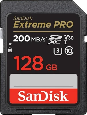 SanDisk 128 GB SDXC Extreme Pro 200MB/s V30 UHS-I Speicherkarte - Bild 1 von 4