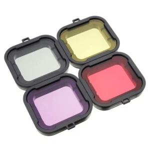 4 In 1 Colorful Dimmable Underwater Diving UV Lens Filter For GoPro Hero 4 3+ B - Picture 1 of 9