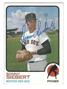 Autographed 1973 Topps Sonny Siebert Boston Red Sox Card #14 - w/COA - Picture 1 of 1