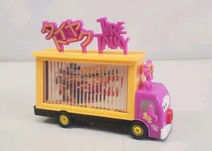 Disney Pixar Cars Tire Talky Billboard Truck Taia Decotura 1:55 Scale Plastic - Picture 1 of 6