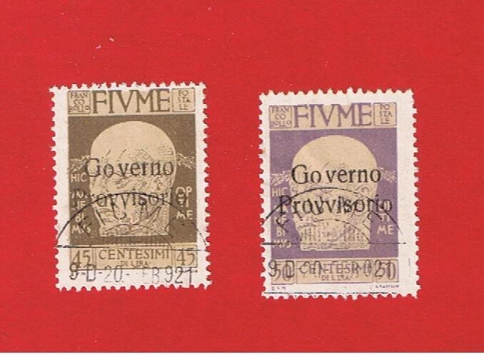 Fiume #140-141  VF used    Overprints   Free S/H - Image 1 of 1