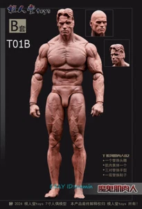MO RENT ANG T01B 1/12 Terminator T800 Muscular Male Body Action Figure Toys - Picture 1 of 2