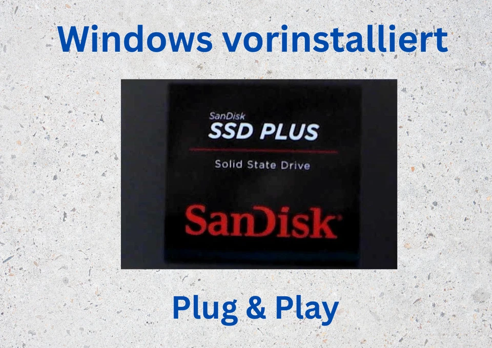 Sandisk Plus SSD windows 10 / 11 Pro vorinstalliert für Acer Extensa 5635Z - Bild 1 von 1