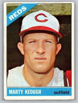 1966 Topps Marty Keough Cincinnati Reds Card #334 - Image 1 of 2