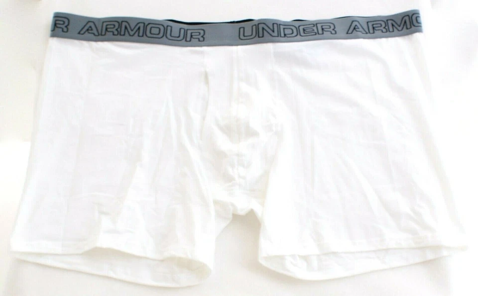 Under Armour Blanco Algodón Elástico 6" Boxerjock Boxer Calzoncillo Ropa Interior Para Hombre Nuevo Con Etiquetas Foto 1 de 1