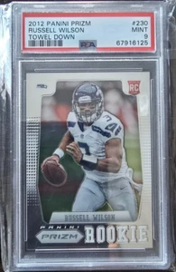 2012 Panini Prizm #230 Russell Wilson Towel Down RC Rookie PSA 9 MINT - Picture 1 of 2