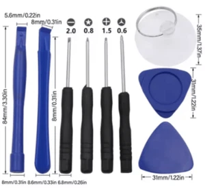 Kit de palanca de herramientas de reparación (juego de 9 piezas) para teléfono iPhone Beats auriculares - Imagen 1 de 3