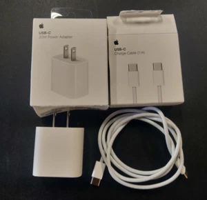Apple Fast Charge 60W Braided Cable 20W Power Adapter USB-C MHJA3AM/A MQKJ3AM/A - Picture 1 of 1