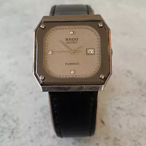 Vintage Rado Florence Quartz Ref.129.3356.4 Diamond Indexed Swiss Date Watch - Picture 1 of 22