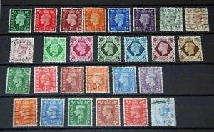 GB KGVI 1937 1941 1950 All Definitive sets. SG462-75, SG485-492, SG503-508. Used - Picture 1 of 1